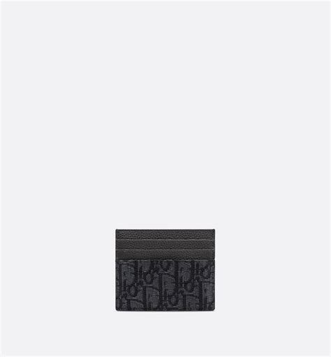 black dior oblique jacquard card holder|Vertical Compact Card Holder Black Dior Oblique Jacquard.